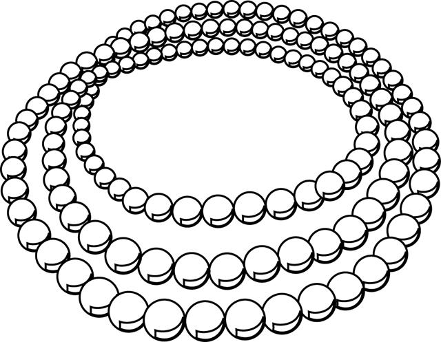 Dessin collier de perles